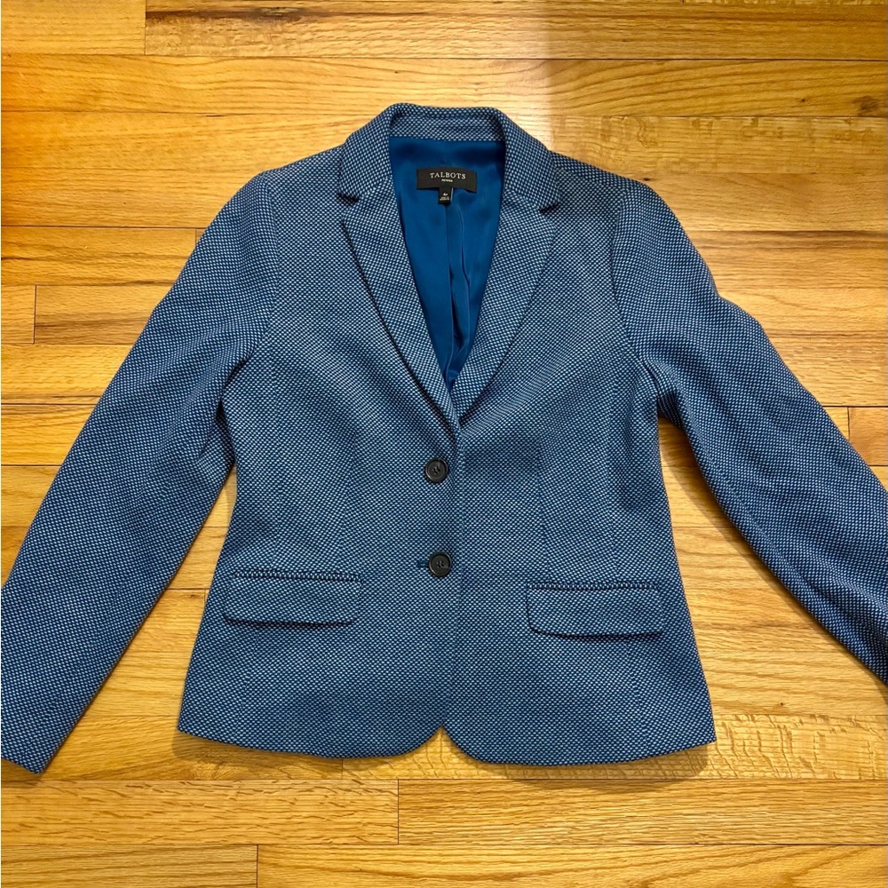 Talbots Textured Navy Blazer
